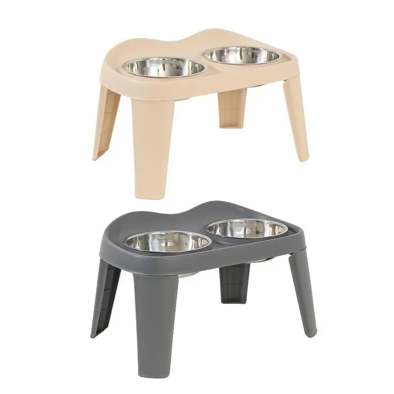 

Dog Bowl Stand Double Dog Bowl Holder Folding Dog Bowl Holder No-Spill Dog Cat Food Bowl Anti-Slip For Small Medium Dogs