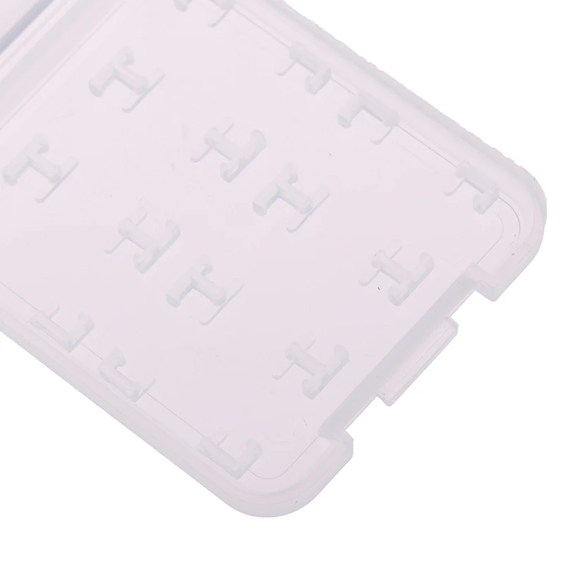 8 in 1 Transparent Hard Micro SD SDHC TF MS Memory Card Storage Box Protector Holder Hard Case Memory Card Storage Box 2Pcs