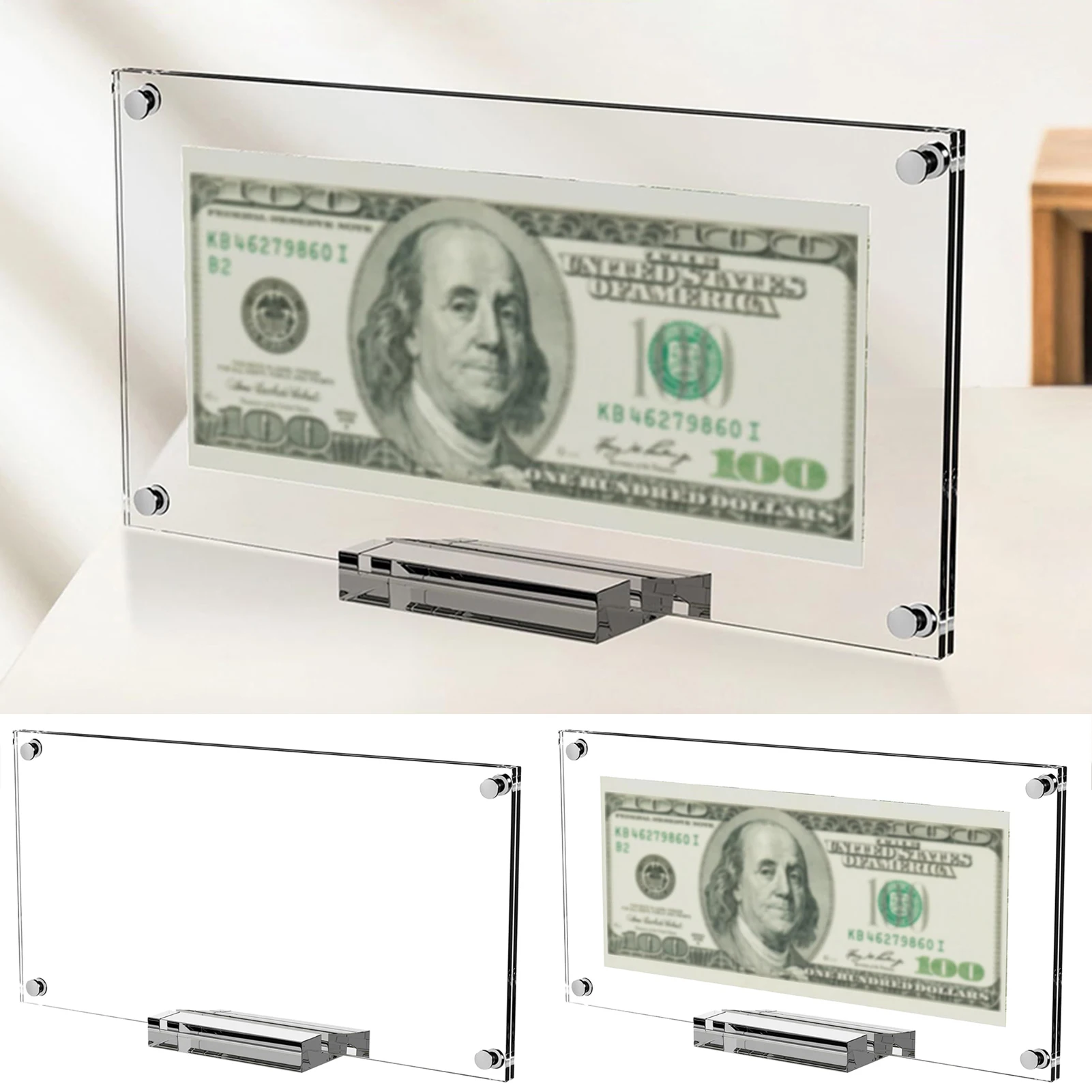 Desktop Bill Collection Protector Case Removable Sturdy Base For Elegant Desktop Display Study Room Bookshelf Ornament