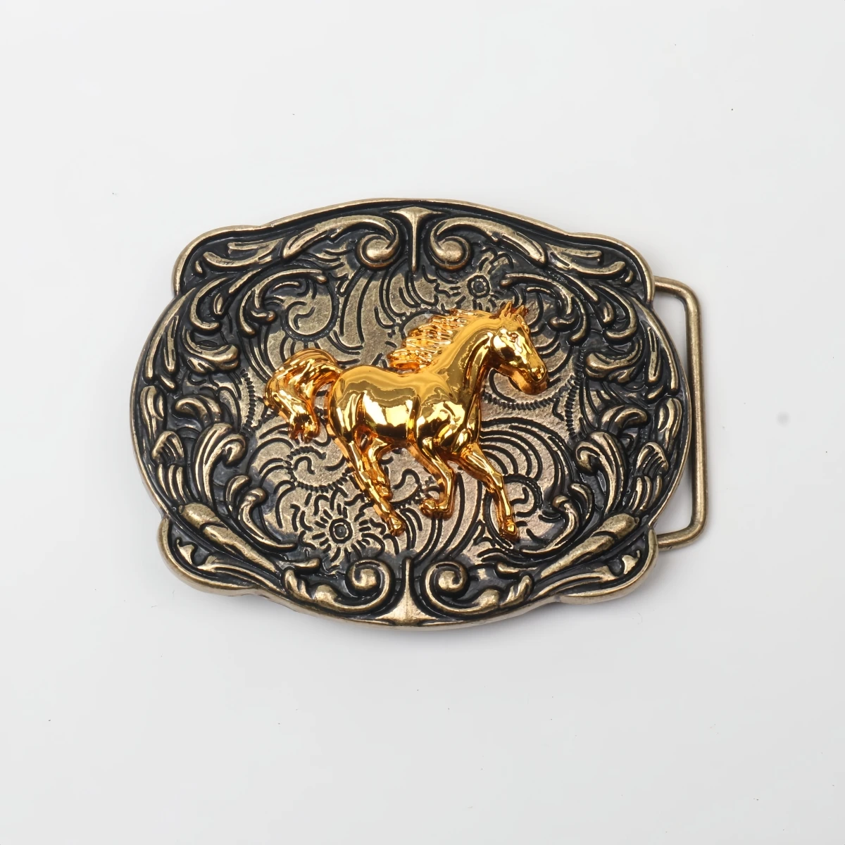 

A belt buckle head - a western cowboy-style belt buckle head - a metal buckle head
