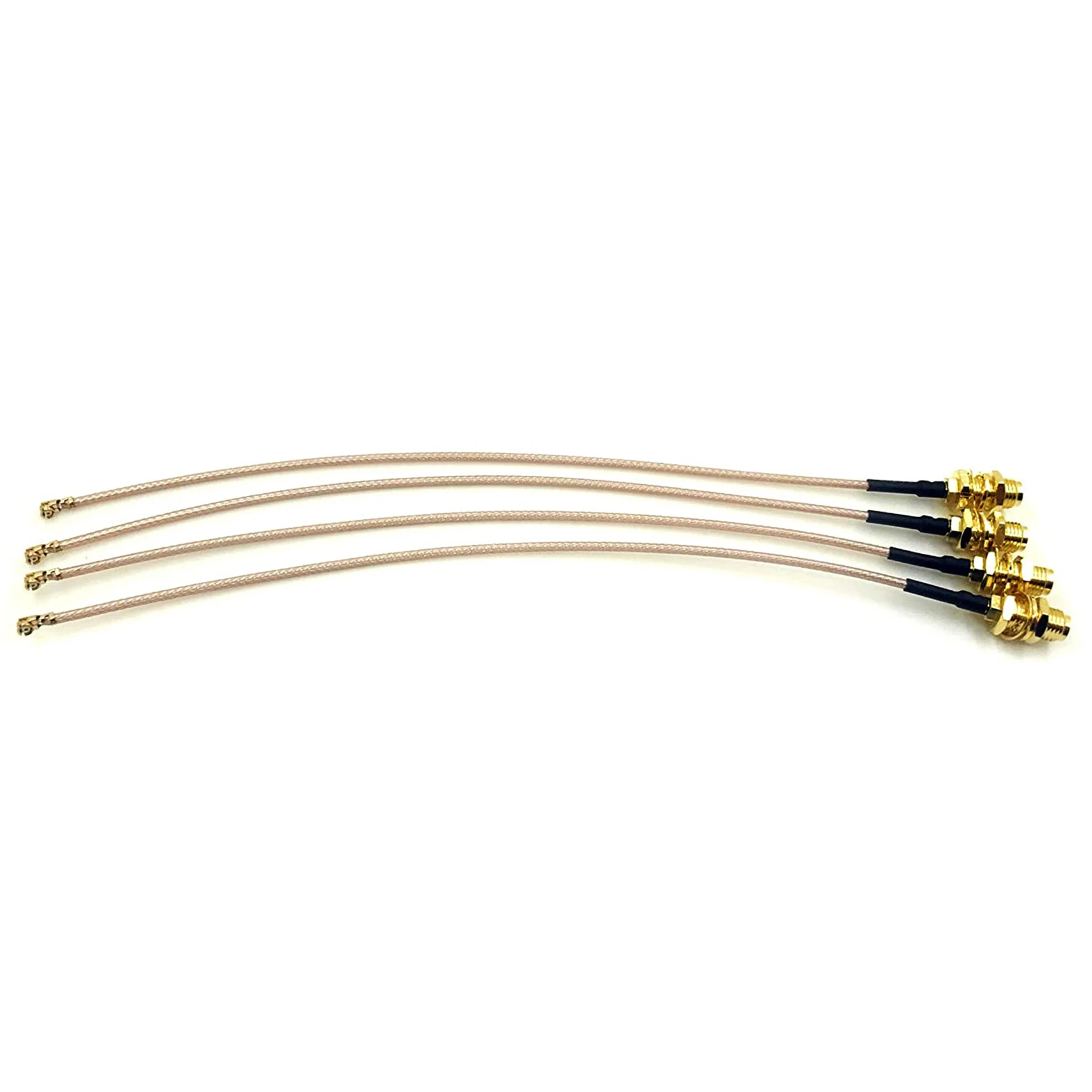 

Pack of 4 RF U.FL(IPEX/IPX) Mini PCI to RP-SMA Female Pigtail Antenna Wi-Fi Coaxial RG-178 Low Loss Cable