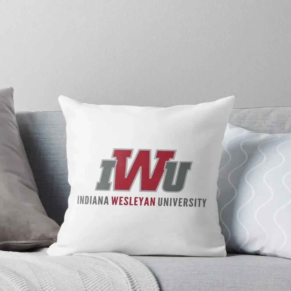 Indiana Wesleyan university logo Throw Pillow Pillow Cover pillow cover christmas christmas decorations for home 2024