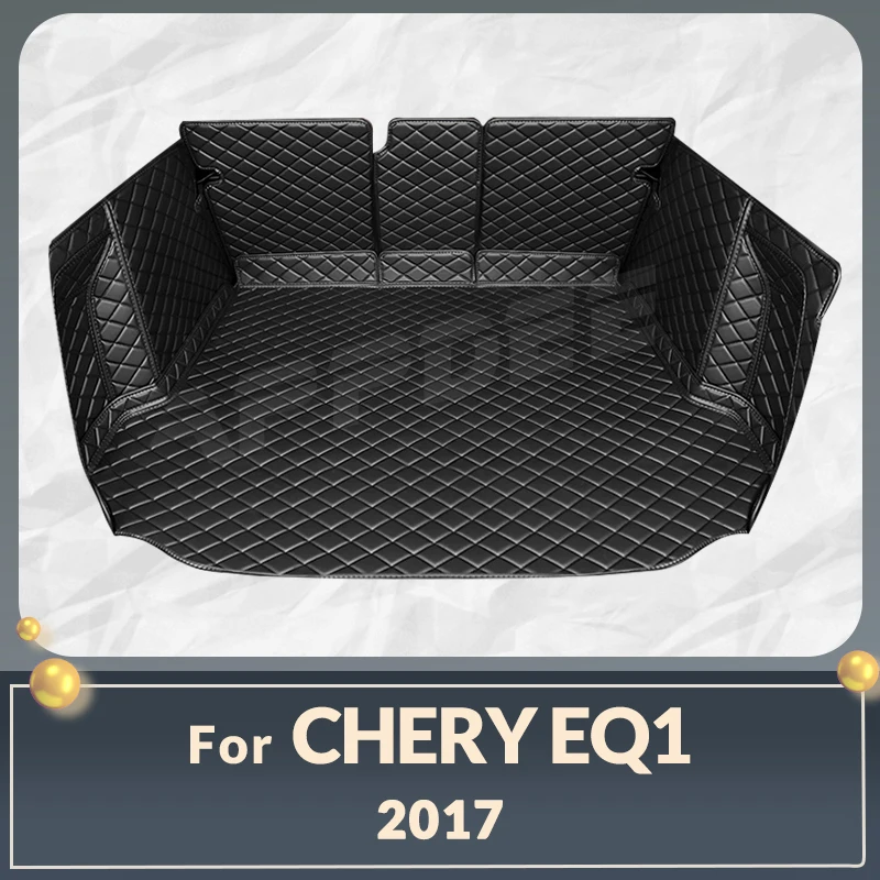 Auto Full Coverage Trunk Mat For Chery EQ1 2-Seat 2017 Car Boot Cover Pad Cargo Liner Interior Protector Accessories