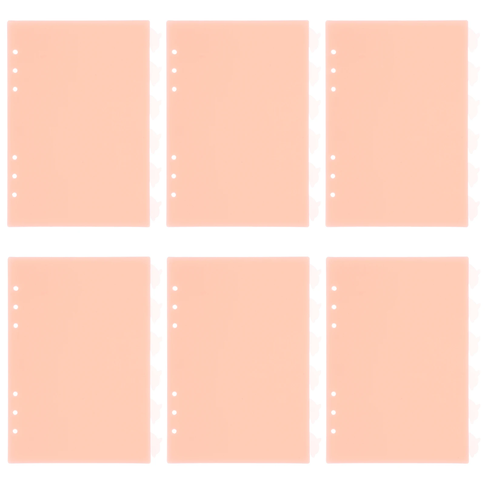 

6 PCS Dolphin Style Divider Page Binder Book Tabbed Cute Dividers with Porous Aesthetic Markers Pink Accessory