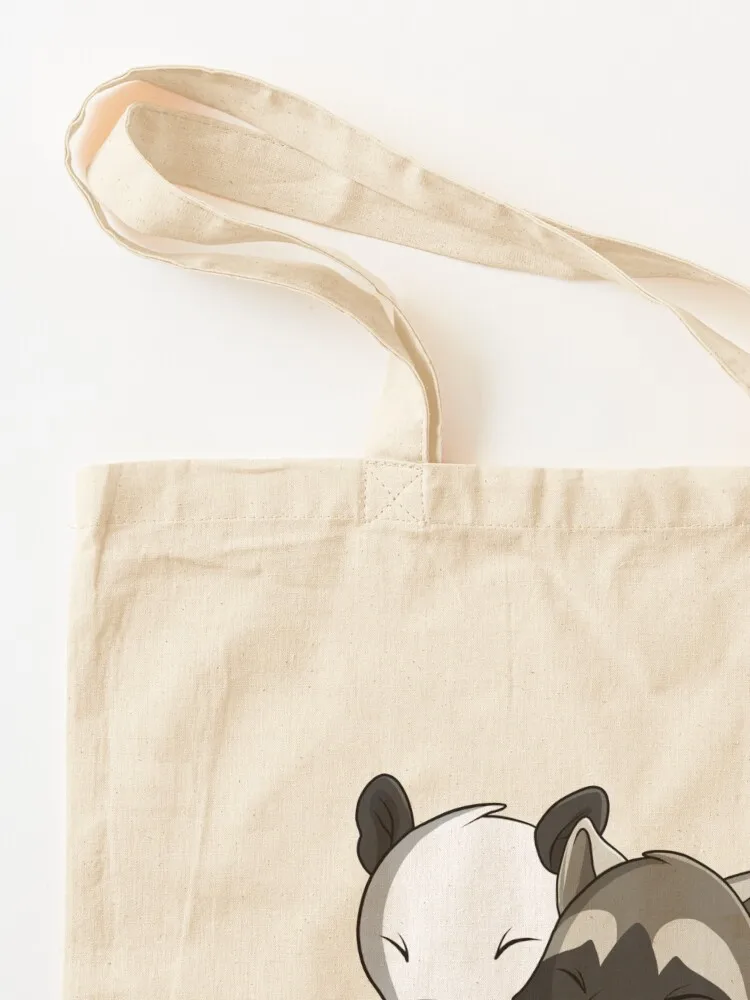 Opossum and Racoon Hug Tote Bag cute tote bag Canvas shoulder bag sacs de shopping eco pack