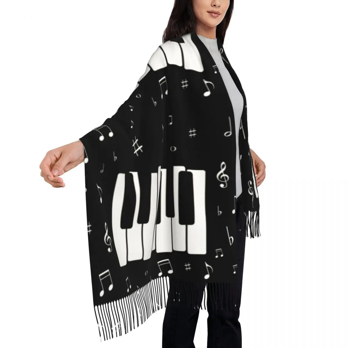 Music Note Piano Scarf Men Women Winter Warm Scarves Shawl Wrap Winter scarf