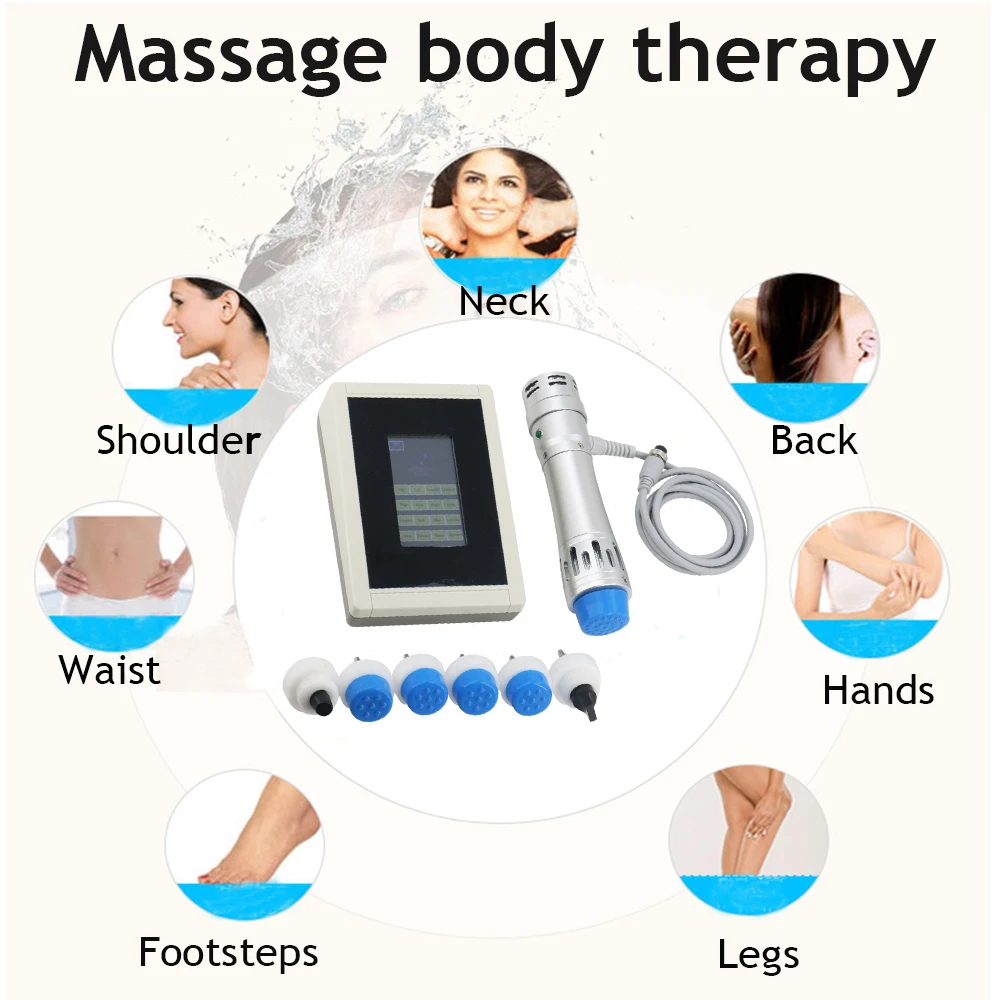 Máquina de fisioterapia por ondas de choque 300mj, massageador por ondas de choque para tratamento ed, alívio da dor corporal, relaxamento, uso doméstico, massageador
