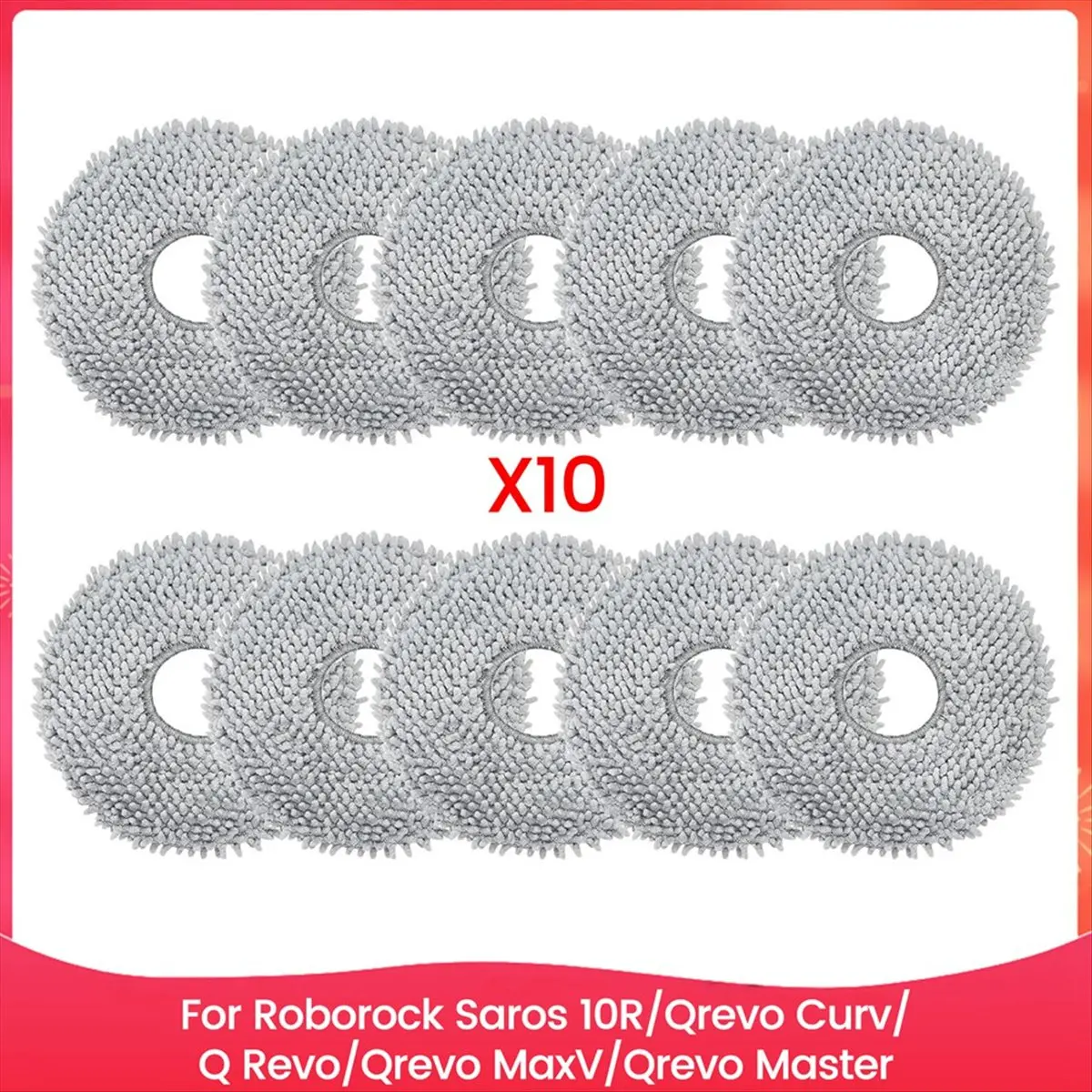 【Newest AT03】Mop Cloth Replacement Parts for Saros 10R, Qrevo Curv, Q , Qrevo MaxV, Qrevo Master Vacuum Cleaner