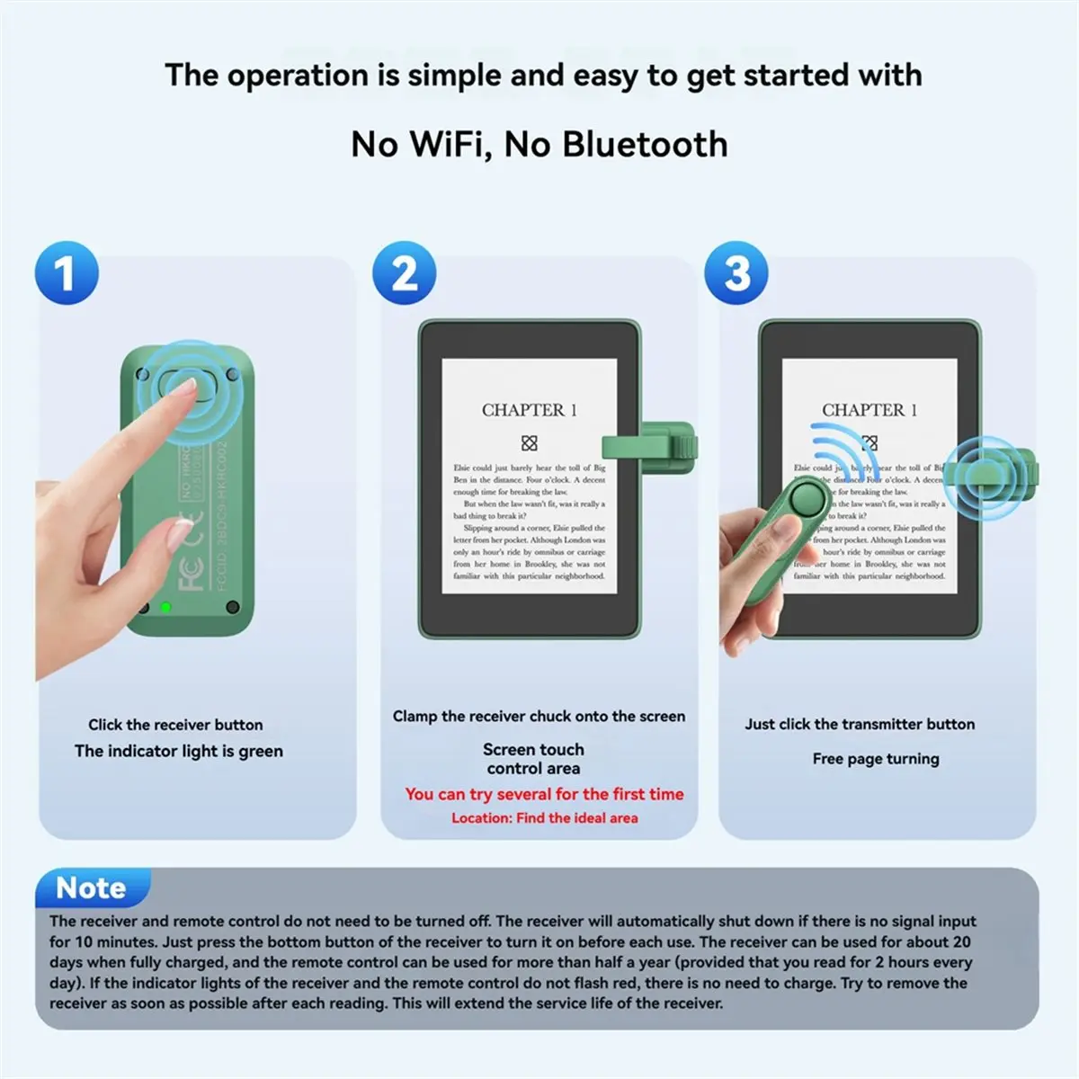 

Переворот страниц с дистанционным управлением для фотокамеры, видеозаписи, удаленного триггера