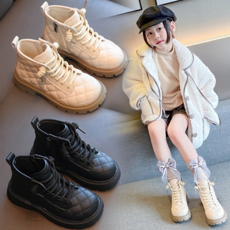 

Winter Child Casual Boots2025New Retro Child Flat Boots English Simple Girl Anti slip Comforta Men Women's Versatile Short Boots