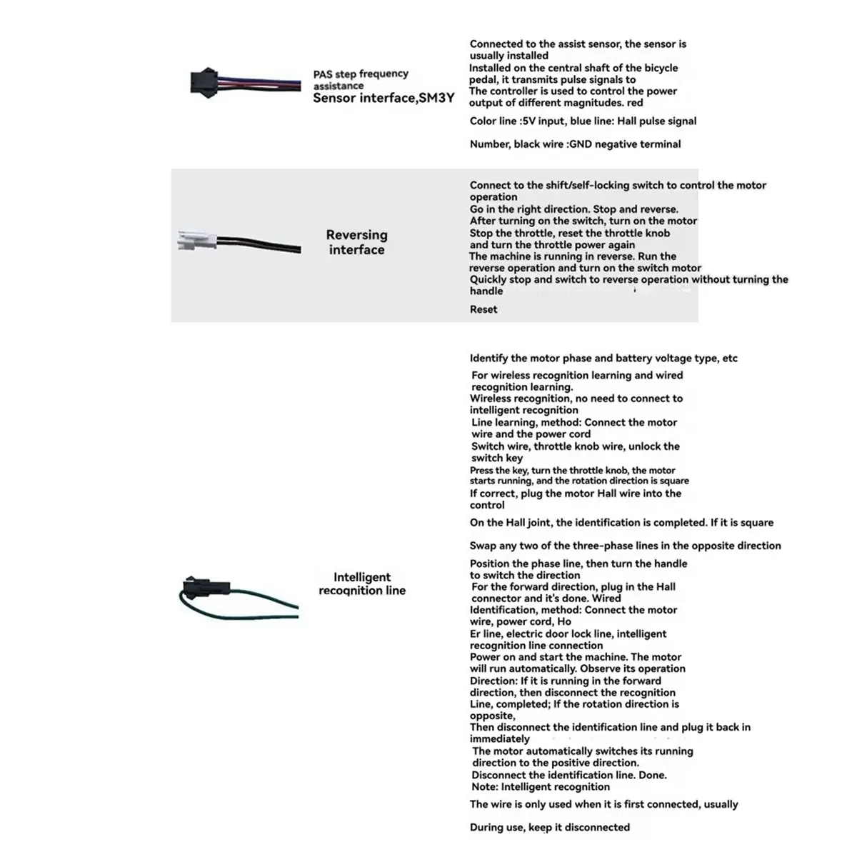 36V/48V/60V 500W Electric Vehicle Brushless Controller Sine Wave Instrument Speed Control Kit Half Handle Split 886