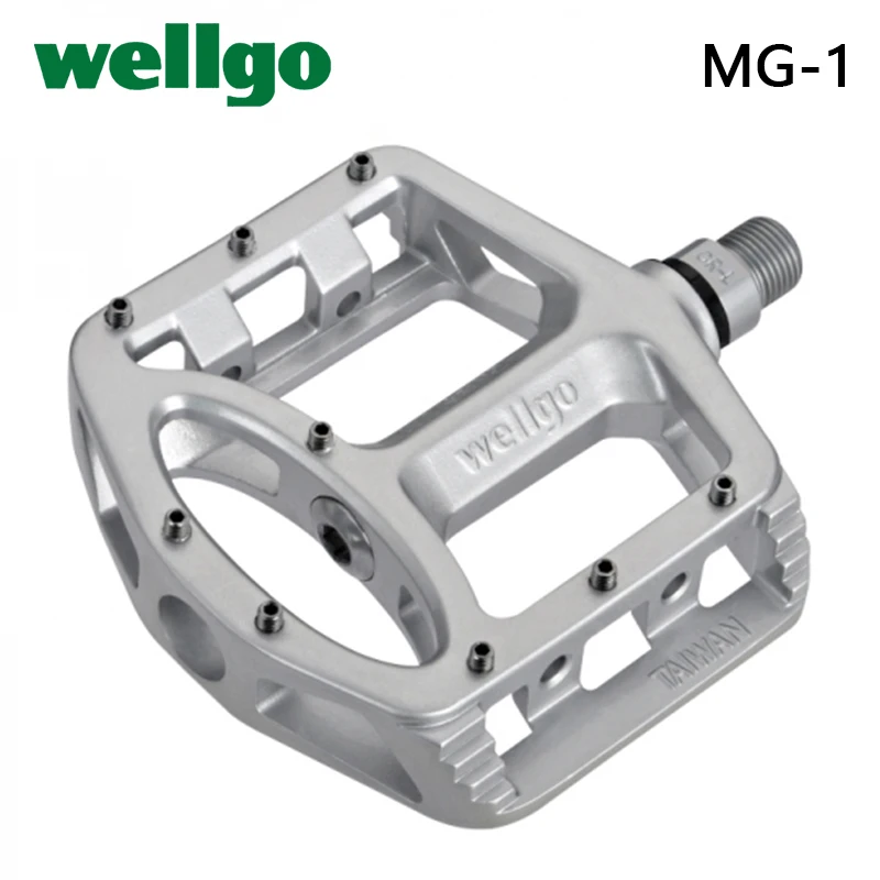 Wellgo MG-1 Magnesium Alloy Body Cr-Mo Spindle DU Sealed Bearings Bicycle Pedal for BMX Road Bike MTB Bicycle Cycling Parts