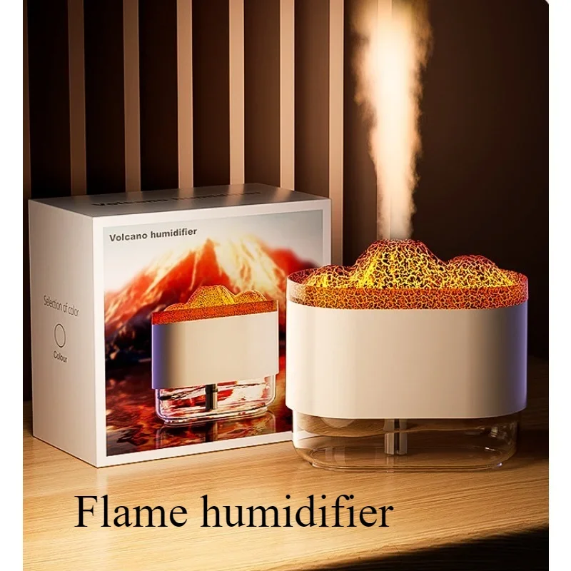 Perfume Humidifier Ultrasonic Air Humidifier With LED Lighting Simulation Colorful Flame Fragrance Machine