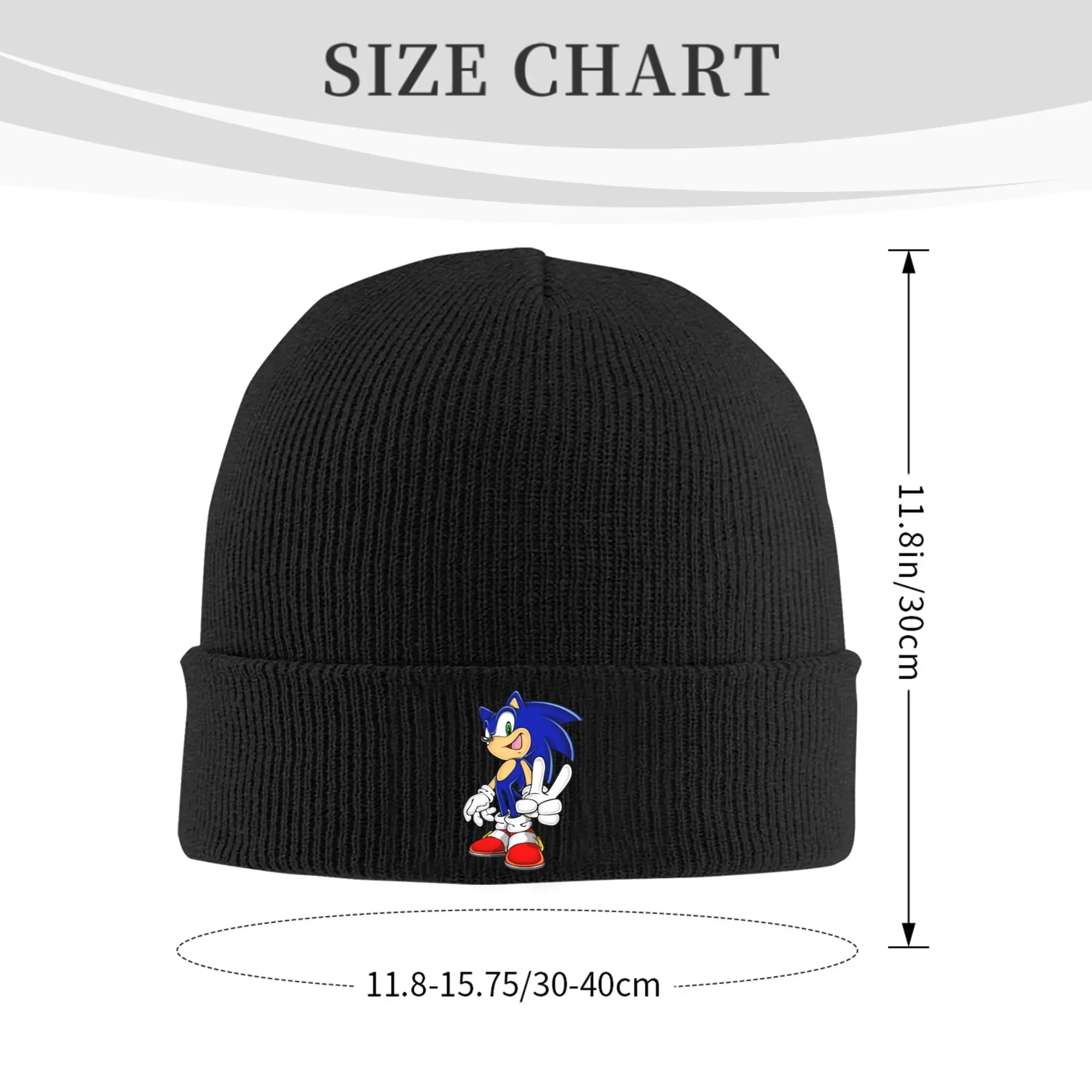Shadows Knitted Hat for Women Men Beanies Autumn Winter Hat Acrylic Super Sonic Crochet Cap