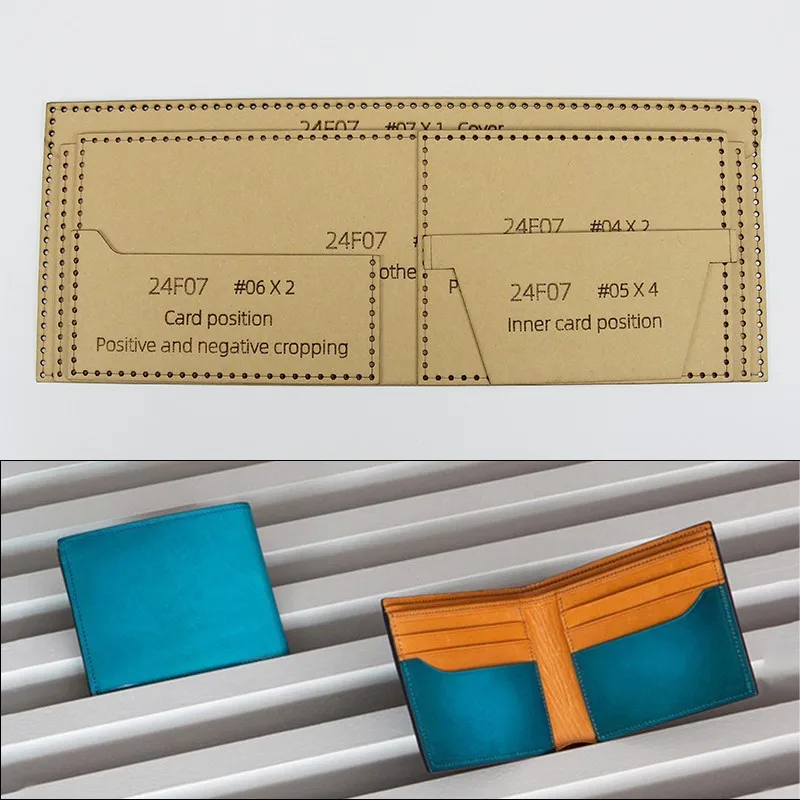 NUBECOM Handcraft Pocket Purse Making Paper Templates Stencil Set, Leather Tool, Wallet Leather Template, DIY Supplies