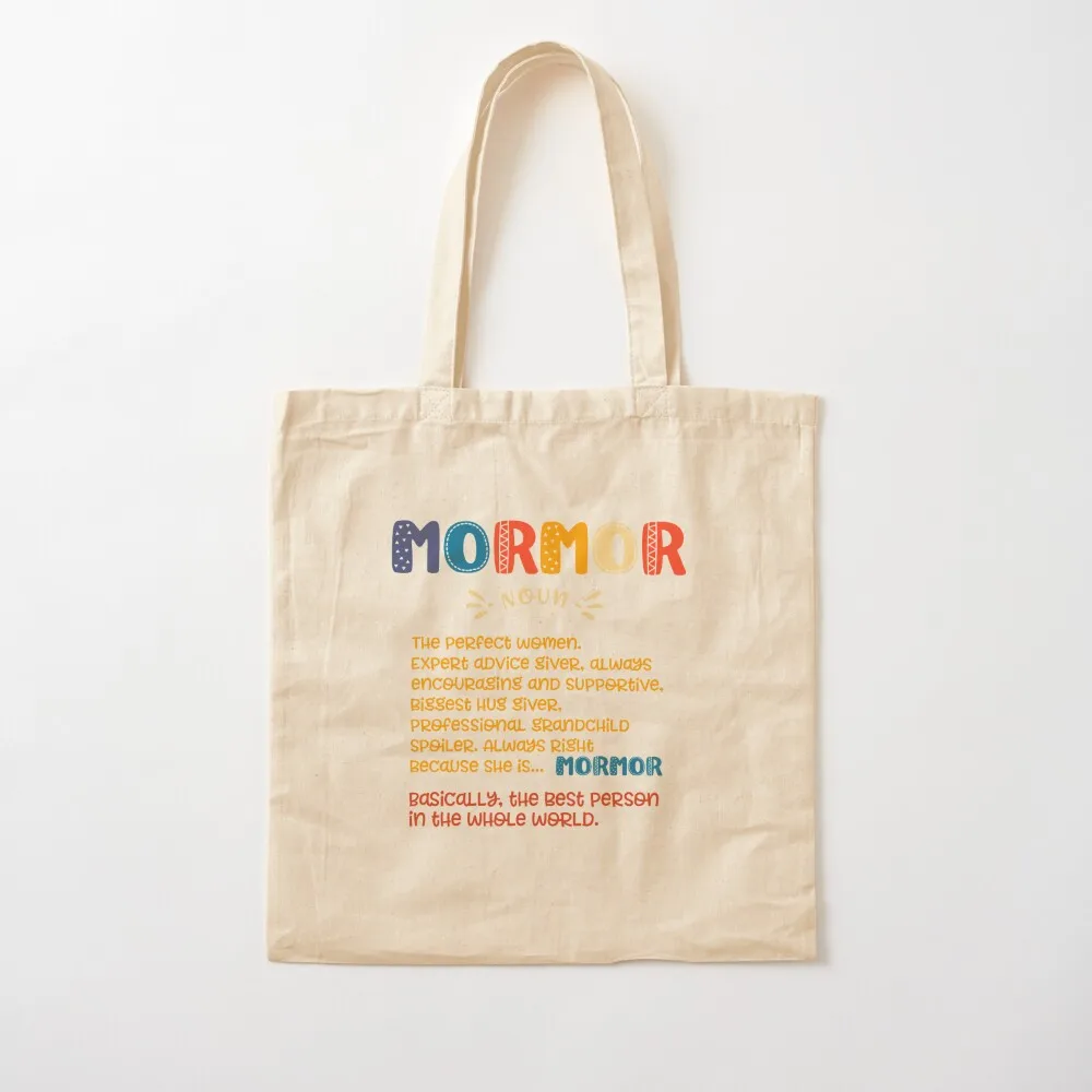 

Mormor Definition Grandma Family Cute Name Women Gift Tote Bag ecological bags Lady bag Canvas Tote Bag