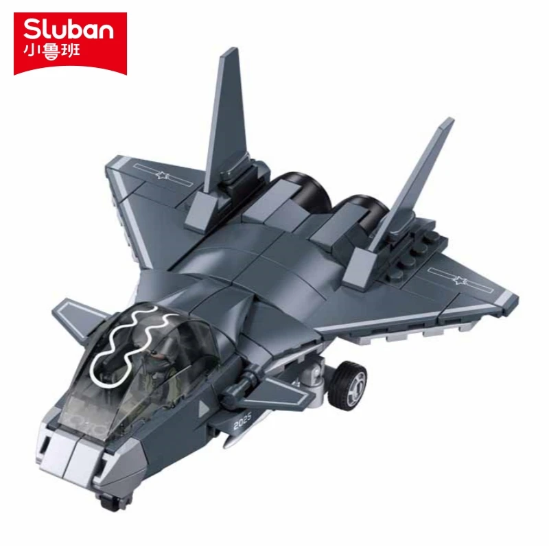 

Sluban 152 шт. Air Force Stealth Fighter модель кирпичи военные воздушные бийные строительные блоки наборы развивающие игрушки для детей