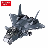 Sluban 152PCS Air Force Stealth Fighter Model Bricks Military Air Battle Building Blocks Sets Educational Toys for Children