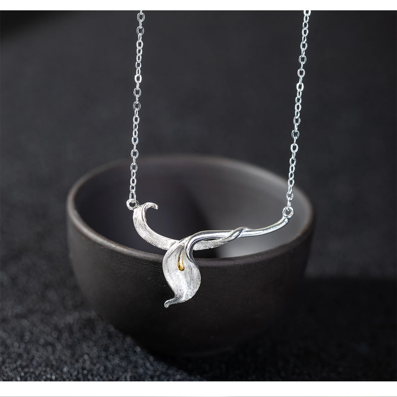 S925 فضة ماتيليان الزهور قلادة قلادة الأصلي موضة حفلة الهيب هوب رجل إمرأة سحر الهدايا والمجوهرات بالجملة #3