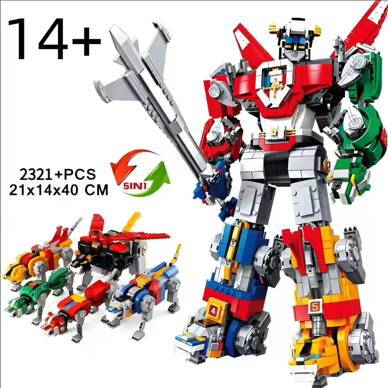 

2321PCS FIT 21311 Voltron Deformable Building Blocks Model Bricks 5 in 1+ Defender of the Universe Toys Christmas Birthday Gifts