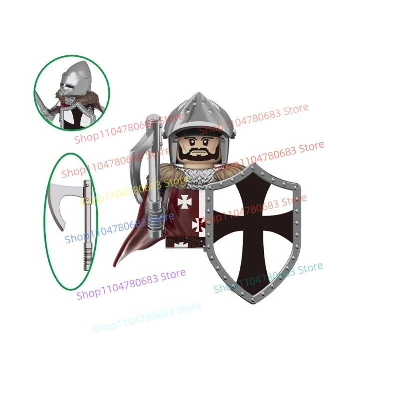 MOC 新しいビルディングブロック人形中世王国騎兵モザイクおもちゃの装飾品コレクション