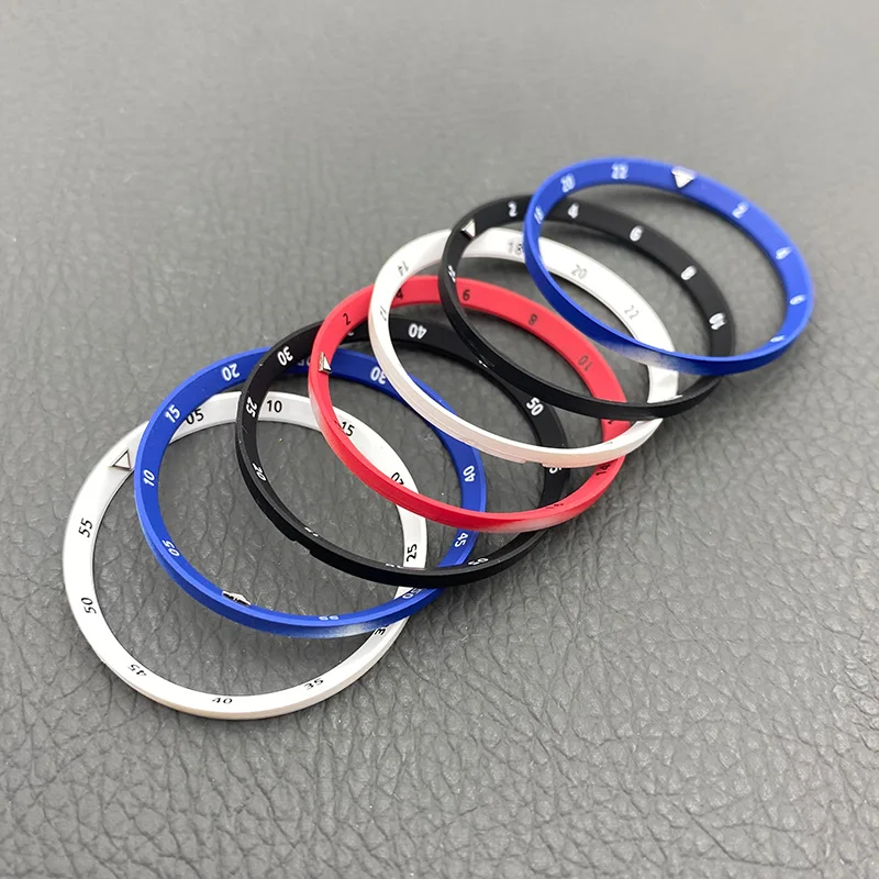 Mod 31.4*27.5mm Plastic Watch Chapter Ring with Sixty Second Mark Fits NH35 Automatic Movement SKX SRPD Watch Case Replace Parts