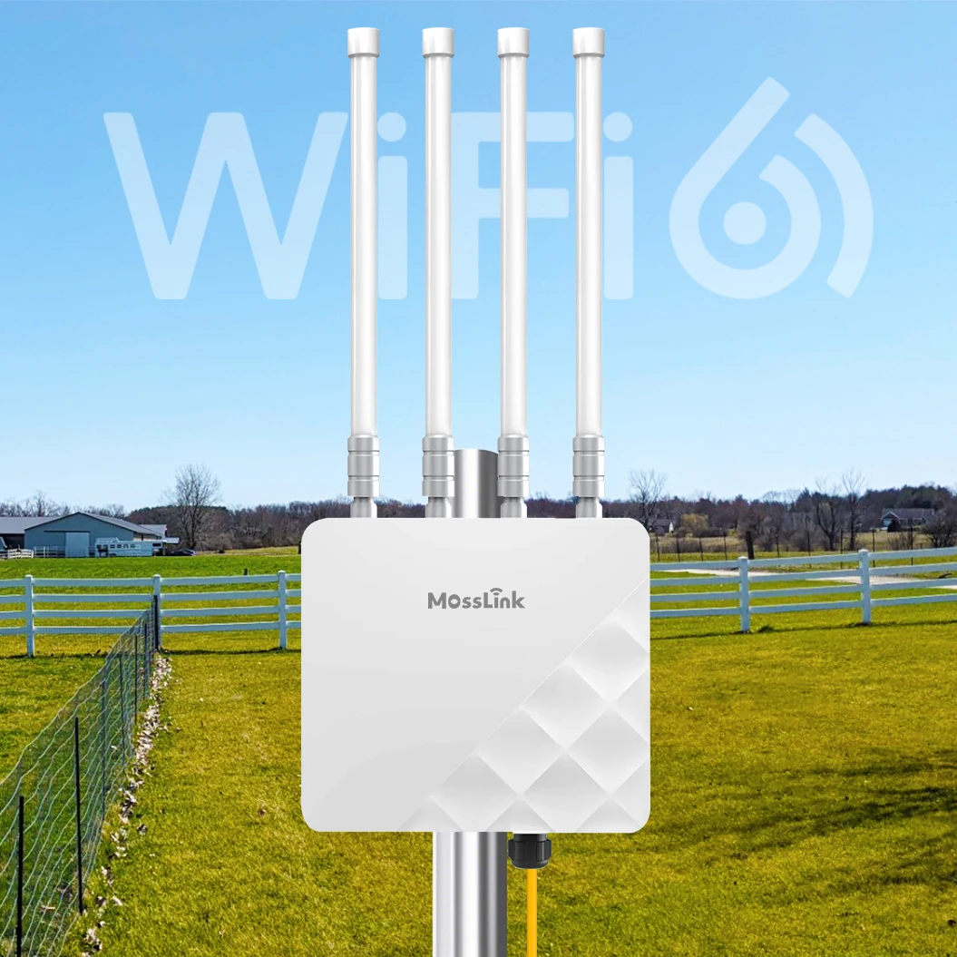 Mosslink AX3000 WiFi6 AP Router With SFP Port + Gigabit Ethernet Support DC Port Long Range WiFi Extender Outdoor Access Point