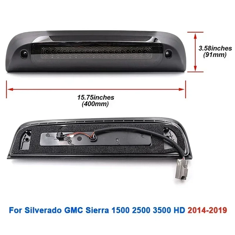 Car LED Third Brake Lights Additional Brake Lamp For Silverado Sierra 1500 2500HD 3500HD 1999-2019