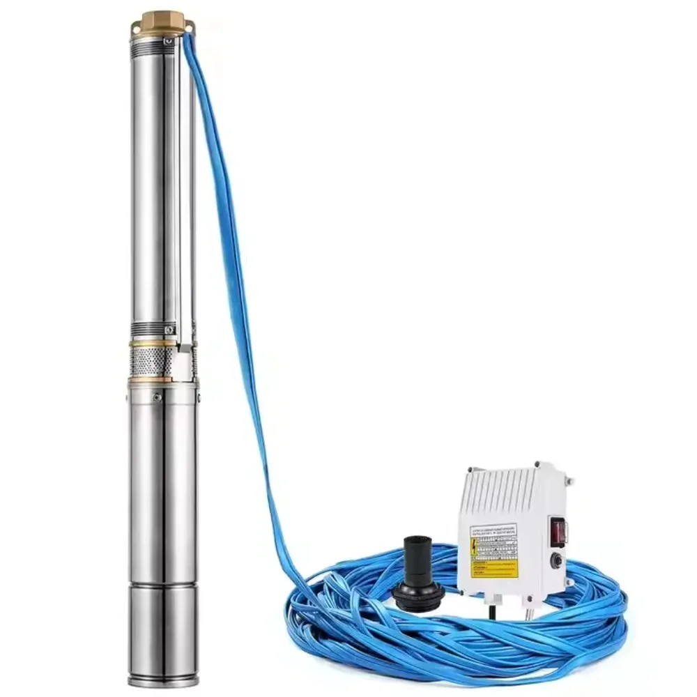 4SDM8-5 Single-Phase 0.75HP High-Pressure Submersible Water Pump for Agriculture Irrigation & Deep Well Borehole Pump