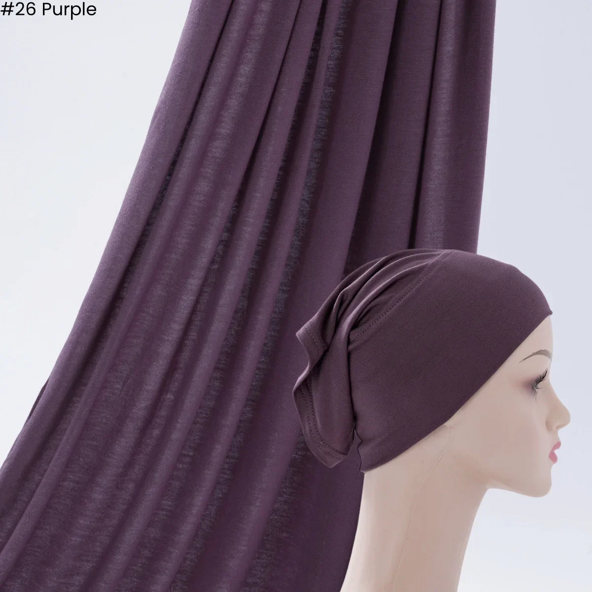 

Комплект из 2-х мусульманских джерси-хиджабов с подхиджабником (шапочкой-боннетом), женские исламские шали, головные платки, банданы, повязки на голову, кепки