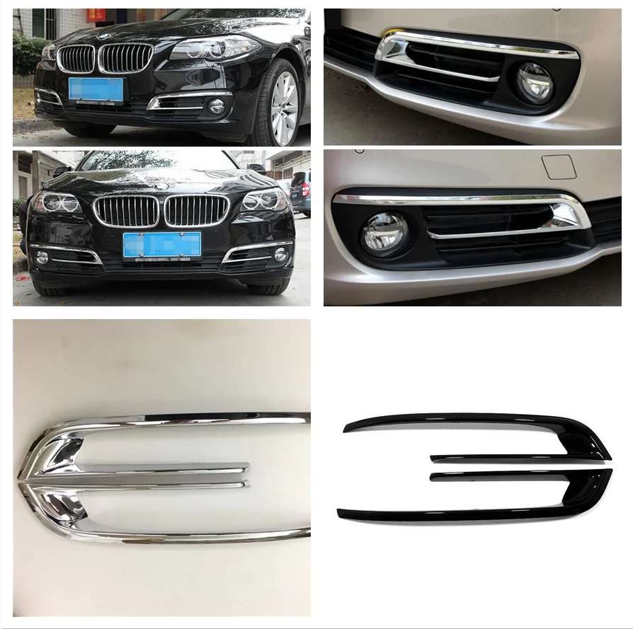 

For BMW 5 Series 520i F10 F18 2014 -2016 Accessories Front Head Light Lamp Eyelid Eyebrow Strip Decoration Cover Trim