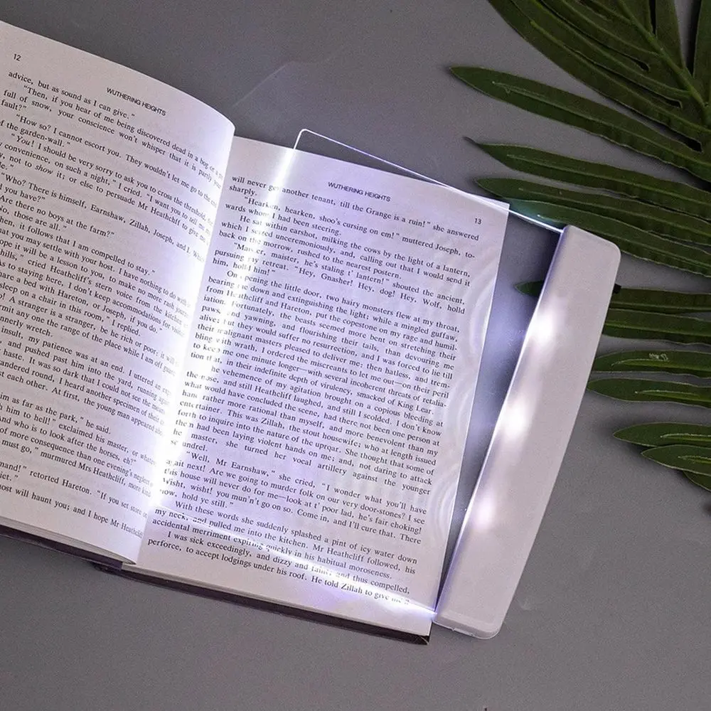 Wireless LED Page Light for Clear Book Illumination - Reading Comfortably in Bed