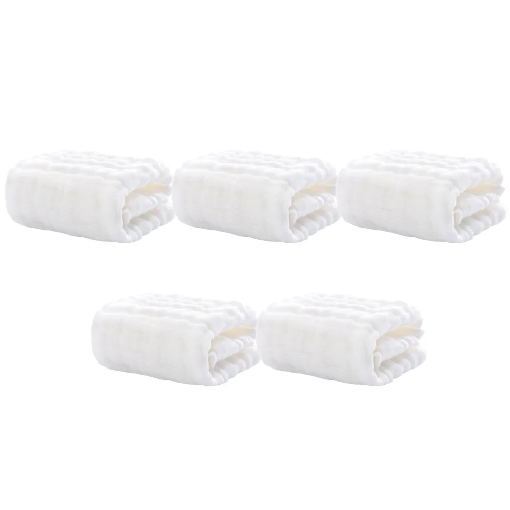 

5Pcs Baby Washcloths Soft Absorbent Face Towel Burping Cloth Drool Saliva Towel Easy to Baby Washcloths