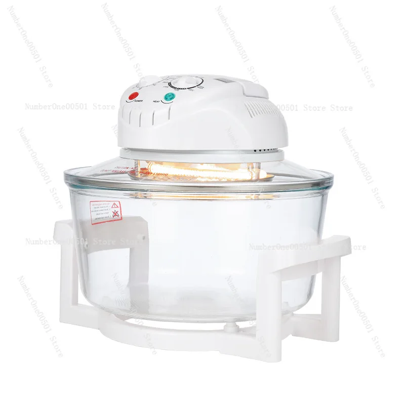 Freidora de aire con ventana de visión de vidrio de gran capacidad, 12L, doble voltaje, 110V, 220V, para hornear en el hogar, horno de patatas fritas, Cocina eléctrica