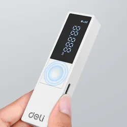 Deli 40m Laser Range Finder Electronic Tape Measure High-precision Laser Measuring Ruler Portable Hand Measurement Tools