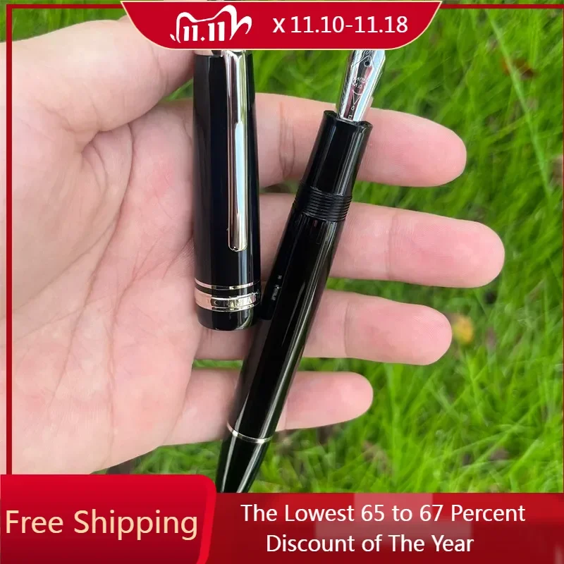 New Majohn P136 Fountain Pen EF/F/M 0.38 0.5 0.7MM Nib,Beautiful Black Red Gray Metal Pens,business Stationery Calligraphy Pen