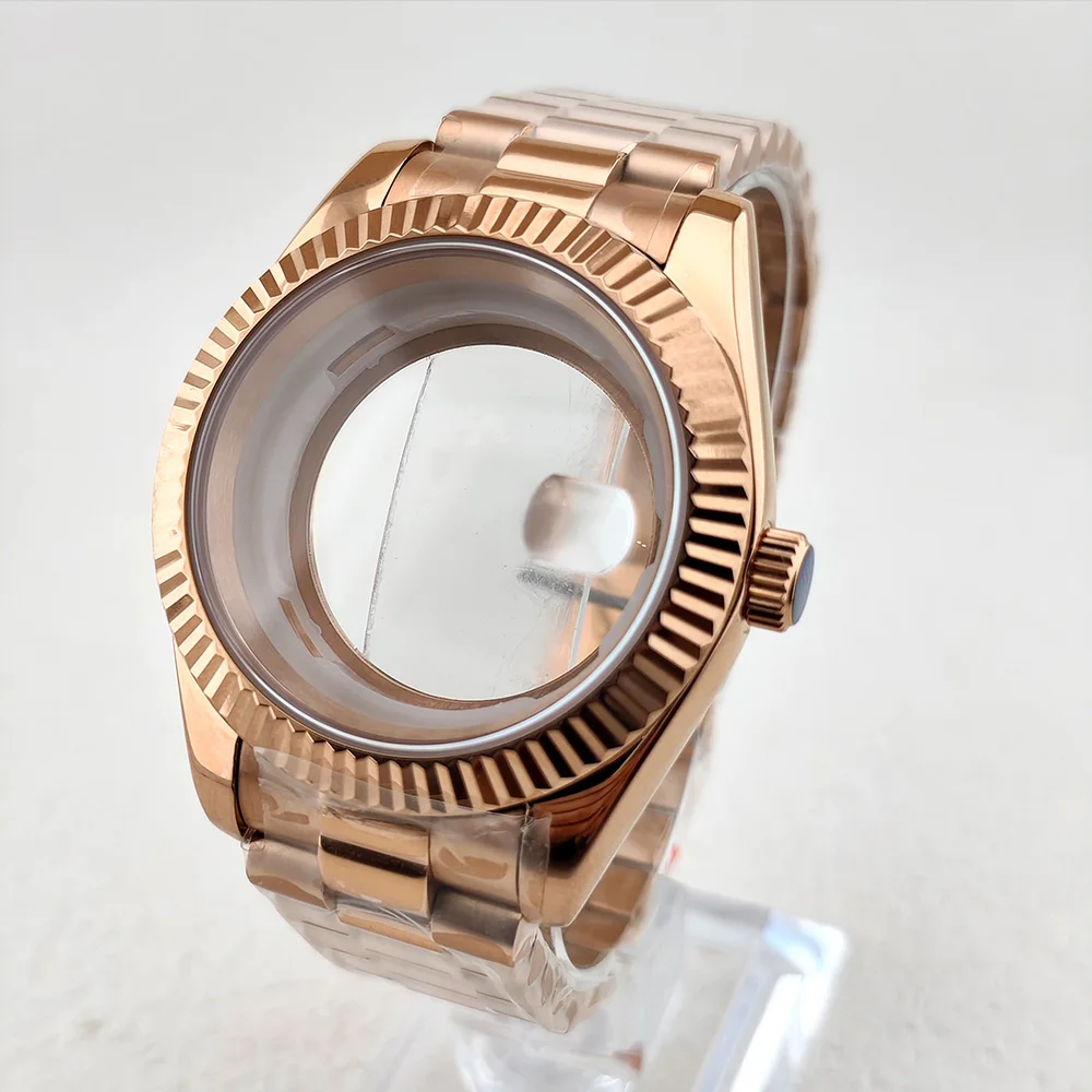 36 MM 39 MM 41 MM Kast Miyoda 8285 Horloge 904L roestvrijstalen band Sapphiremirror en roestvrijstalen kastaccessoires voor 8285 MOVT