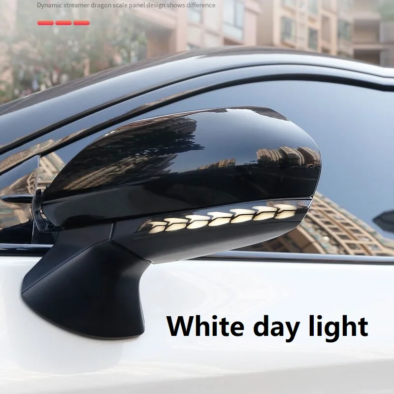 وامض إشارة المرآة الجانبية لكامري ، ضوء ديناميكي أزرق وأبيض ، ضوء النهار الجري ، XV70 ، ، CHR ، بريوس ، XW50 ، PHV