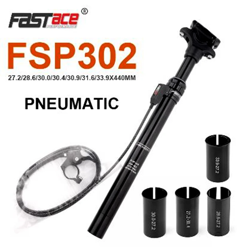 Fastace MTB Telescopic Seatpost Mountain Bike Lifter Adjustable Seatpost Post 440mm Length 125mm Travel 27.2/30.9/31.6/33.9mm