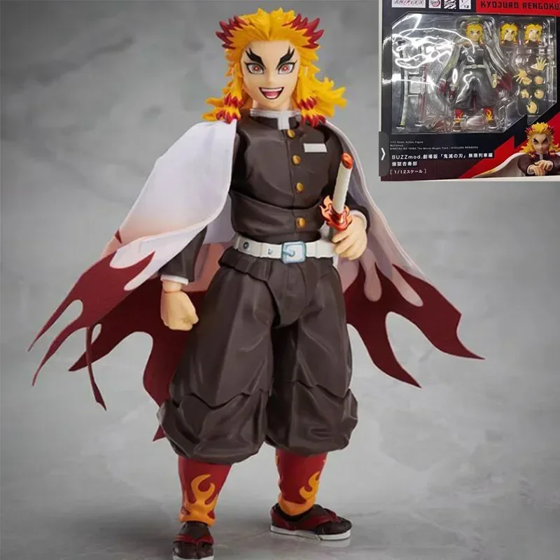 Original Buzzmod 1.0 2.0 Demon Slayer Kyojuro Rengoku Kyoujurou Action Figures Anime Figura Pvc Model Toys Gifts In Stock