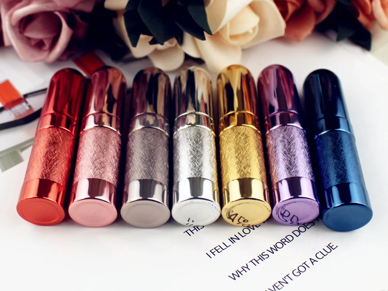 10pcs/lot Top Quality 6ML Refillable Glass Perfume Bottle Empty Metal Fragrance Bottles Aluminum Atomizer Travel Size