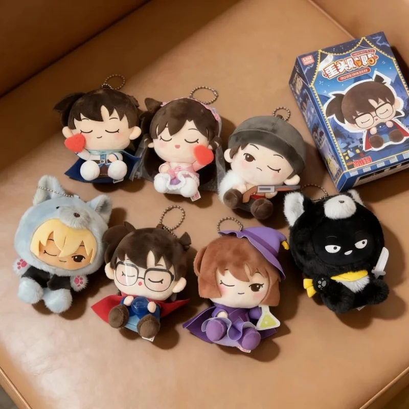 

Genuine Detective Conan Tilted Head Sticker Close Your Eyes At Dark Blind Box Cute Anime Figure Bag Pendant Surprise Gift Toy