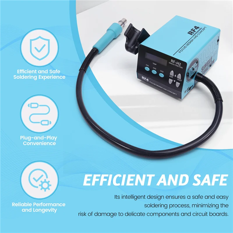 ABNL RF-H2 1000 Вт, инструмент для быстрой распайки горячего воздуха, паяльная станция, цифровая интеллектуальная паяльная станция BGA для чипа печатной платы