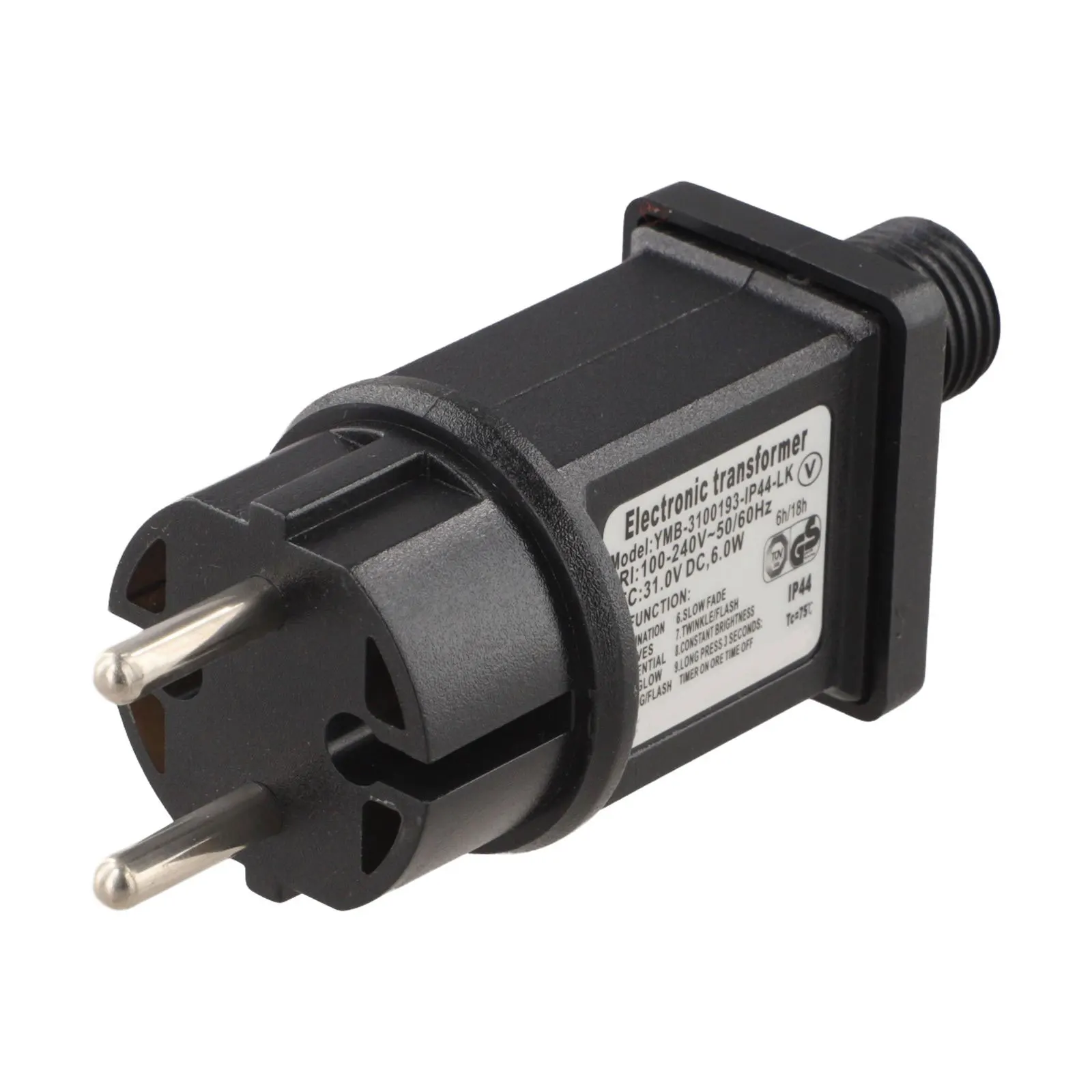 8 Lighting Functions Transformer Color White LED Power Supply 4 Brightness Levels 6-Hour Timer 8 Lighting Functions