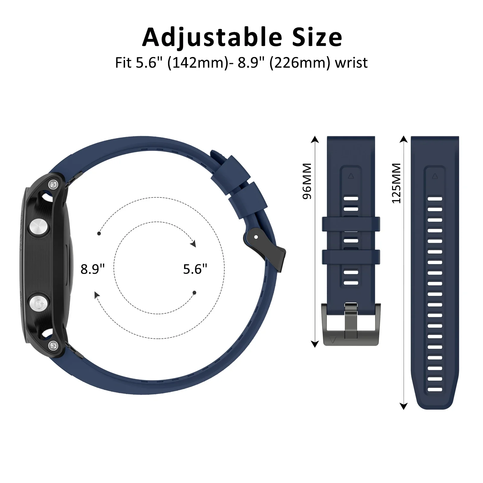 22MM Quick Release Band For Garmin Fenix 7 5 Plus 6 Pro GPS Strap Silicone Bracelet For Forerunner 935 945/Instinct 2 Wristband