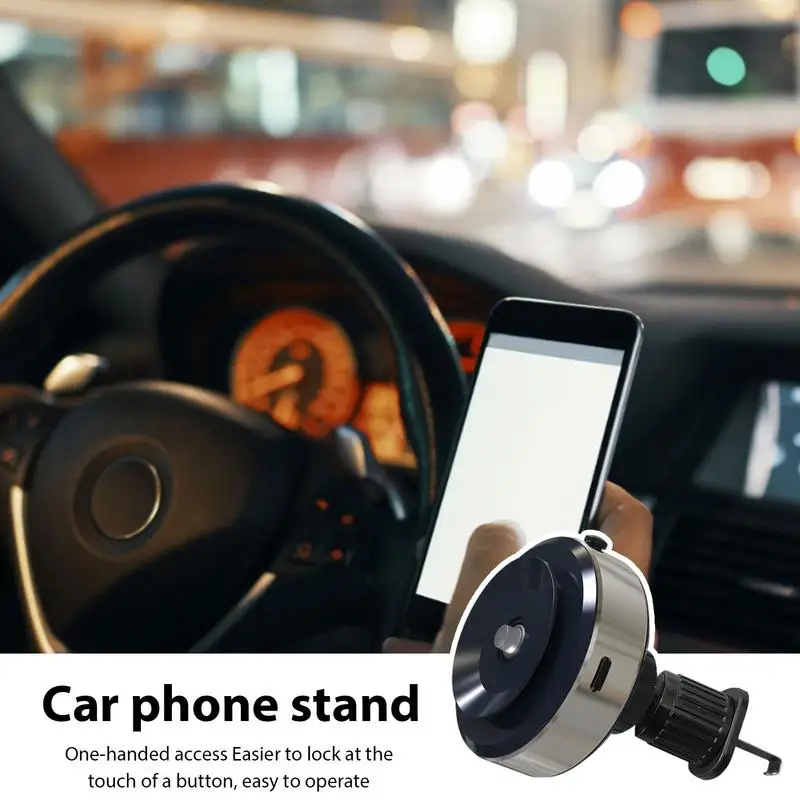 Car Suction Cup Phone Holder Suction Cup Phone Mount Space-Saving Phone Stand For Straight & Curved Screen Phones Small Cell