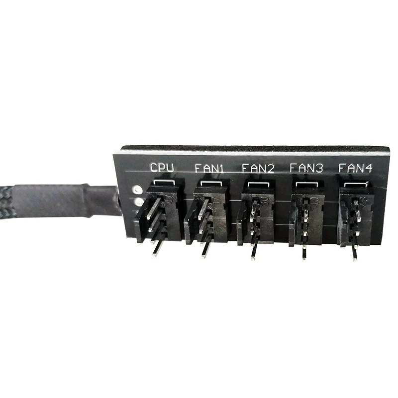 PWM Fan Hub Distributor 4-Pin 1 to 5 PC CPU Heatsink Box Fan Distributor Hub Adapter Cable for Computer Cooler