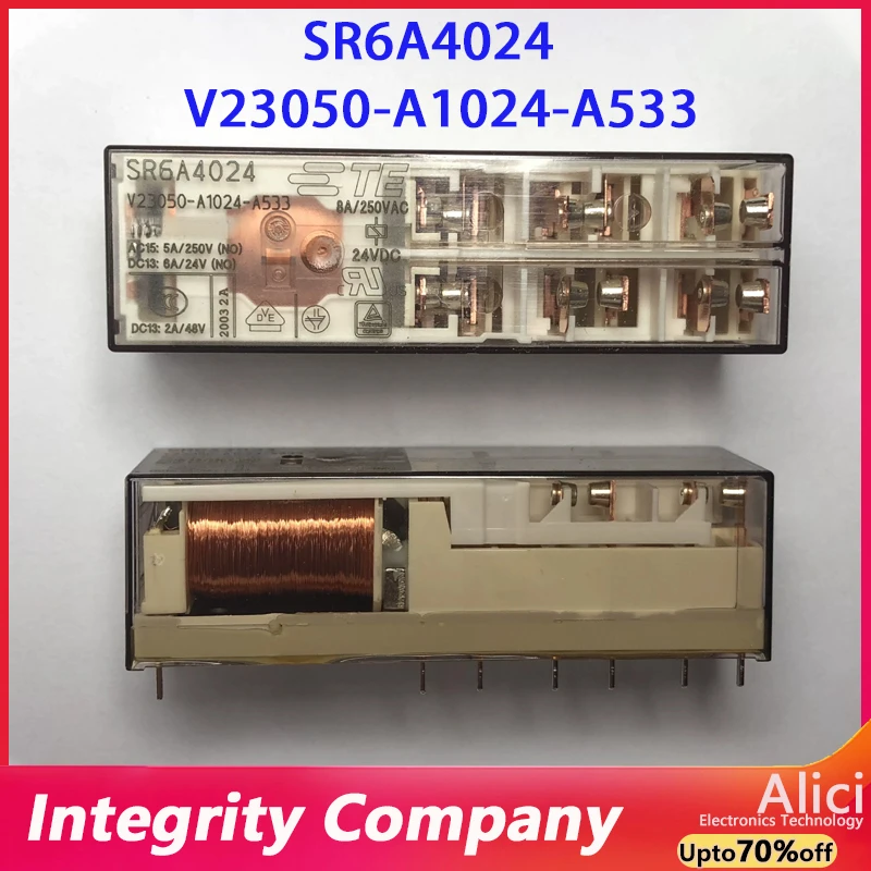 HOT NEW 12V relay SR6A4024 V23050-A1024-A533 V23050 A1024 A533 V23050A1024A533 Elevator safety relay DC24V 24VDC 24V 14PIN