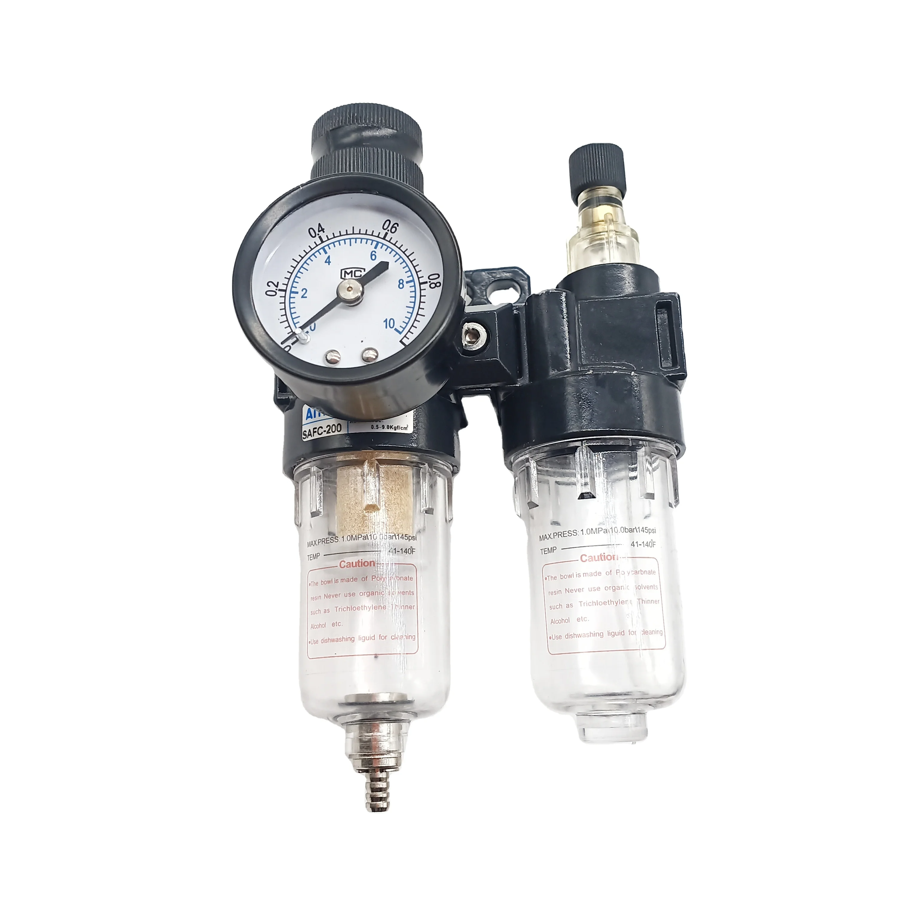 Airtac Type  SAFC-200  Oil-water Separator Pressure Regulator FRL Combination AFR2000 AL2000 Lubricator