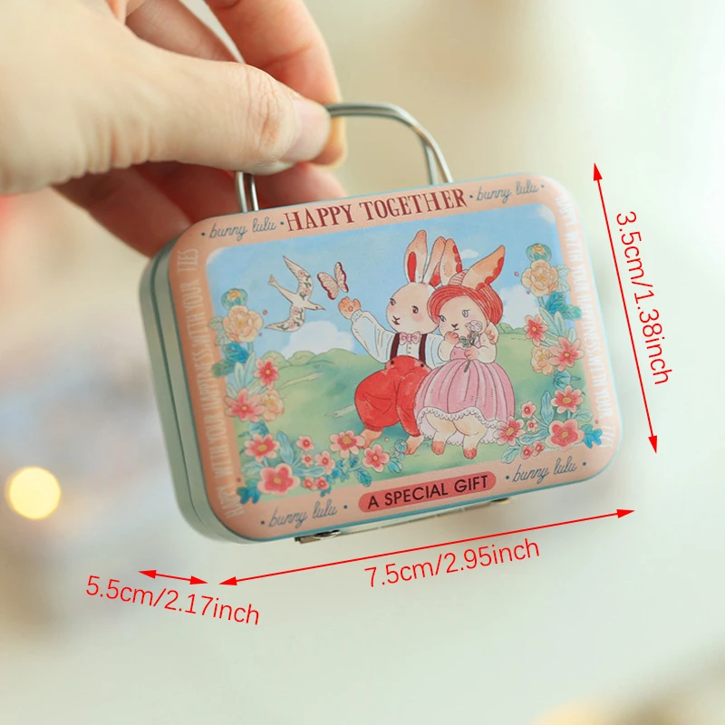 Mini Tins Box Wedding Gifts Suitcase Tin Chocolate Candy Packaging Metal Storage Box